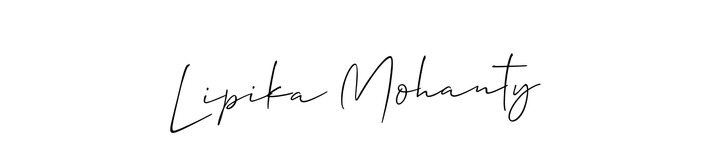 if you are searching for the best signature style for your name Lipika Mohanty. so please give up your signature search. here we have designed multiple signature styles  using Allison_Script. Lipika Mohanty signature style 2 images and pictures png