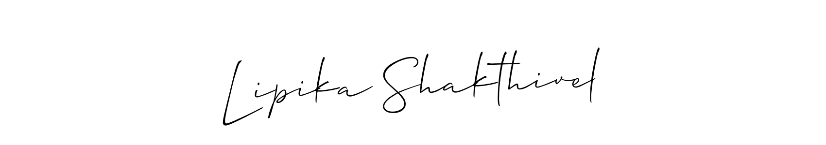 Lipika Shakthivel stylish signature style. Best Handwritten Sign (Allison_Script) for my name. Handwritten Signature Collection Ideas for my name Lipika Shakthivel. Lipika Shakthivel signature style 2 images and pictures png