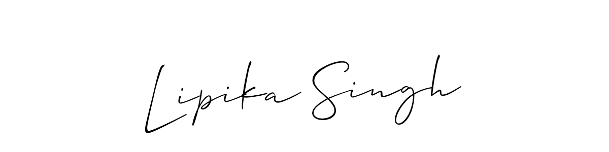 Allison_Script is a professional signature style that is perfect for those who want to add a touch of class to their signature. It is also a great choice for those who want to make their signature more unique. Get Lipika Singh name to fancy signature for free. Lipika Singh signature style 2 images and pictures png