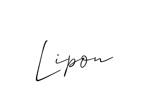 Similarly Allison_Script is the best handwritten signature design. Signature creator online .You can use it as an online autograph creator for name Lipon. Lipon signature style 2 images and pictures png