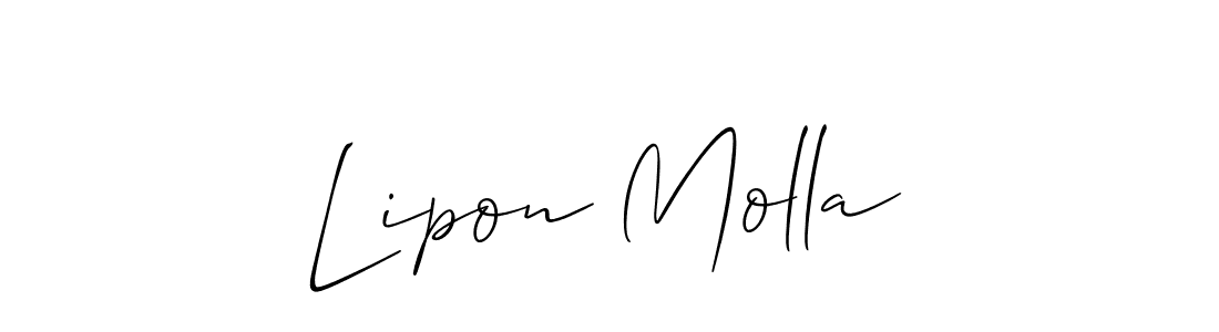 Design your own signature with our free online signature maker. With this signature software, you can create a handwritten (Allison_Script) signature for name Lipon Molla. Lipon Molla signature style 2 images and pictures png
