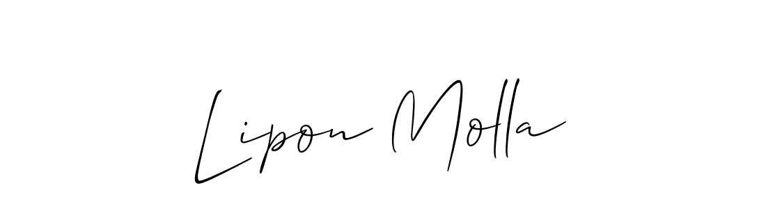 How to make Lipon Molla signature? Allison_Script is a professional autograph style. Create handwritten signature for Lipon Molla name. Lipon Molla signature style 2 images and pictures png