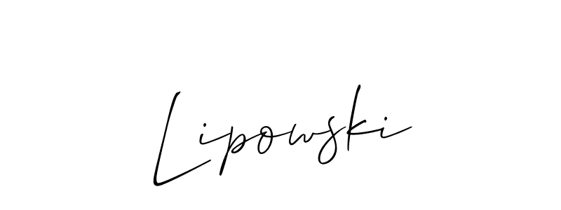 Also You can easily find your signature by using the search form. We will create Lipowski name handwritten signature images for you free of cost using Allison_Script sign style. Lipowski signature style 2 images and pictures png