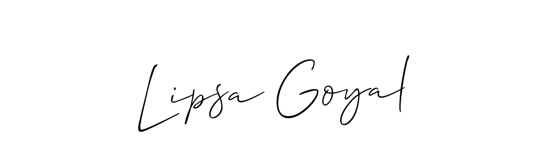 Also You can easily find your signature by using the search form. We will create Lipsa Goyal name handwritten signature images for you free of cost using Allison_Script sign style. Lipsa Goyal signature style 2 images and pictures png