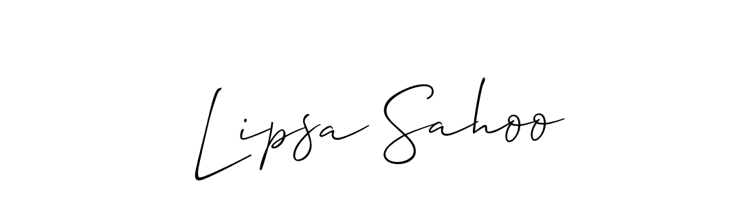 You should practise on your own different ways (Allison_Script) to write your name (Lipsa Sahoo) in signature. don't let someone else do it for you. Lipsa Sahoo signature style 2 images and pictures png