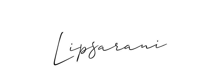 The best way (Allison_Script) to make a short signature is to pick only two or three words in your name. The name Lipsarani include a total of six letters. For converting this name. Lipsarani signature style 2 images and pictures png