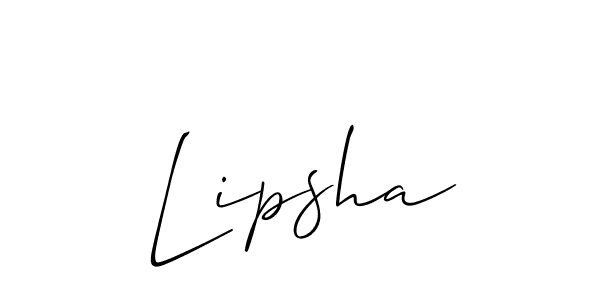 Design your own signature with our free online signature maker. With this signature software, you can create a handwritten (Allison_Script) signature for name Lipsha. Lipsha signature style 2 images and pictures png