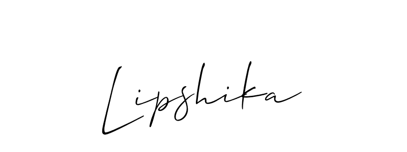 How to Draw Lipshika signature style? Allison_Script is a latest design signature styles for name Lipshika. Lipshika signature style 2 images and pictures png