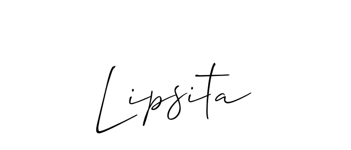 Make a beautiful signature design for name Lipsita. With this signature (Allison_Script) style, you can create a handwritten signature for free. Lipsita signature style 2 images and pictures png