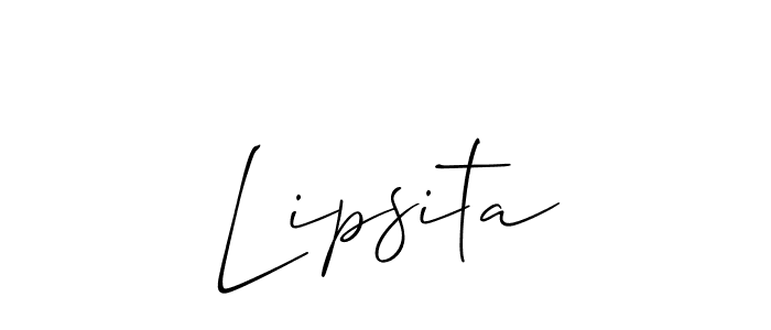 Allison_Script is a professional signature style that is perfect for those who want to add a touch of class to their signature. It is also a great choice for those who want to make their signature more unique. Get Lipsita name to fancy signature for free. Lipsita signature style 2 images and pictures png