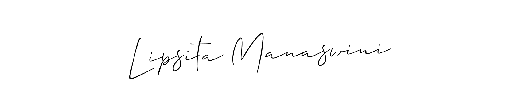 You can use this online signature creator to create a handwritten signature for the name Lipsita Manaswini. This is the best online autograph maker. Lipsita Manaswini signature style 2 images and pictures png