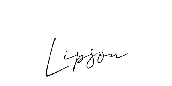 Use a signature maker to create a handwritten signature online. With this signature software, you can design (Allison_Script) your own signature for name Lipson. Lipson signature style 2 images and pictures png