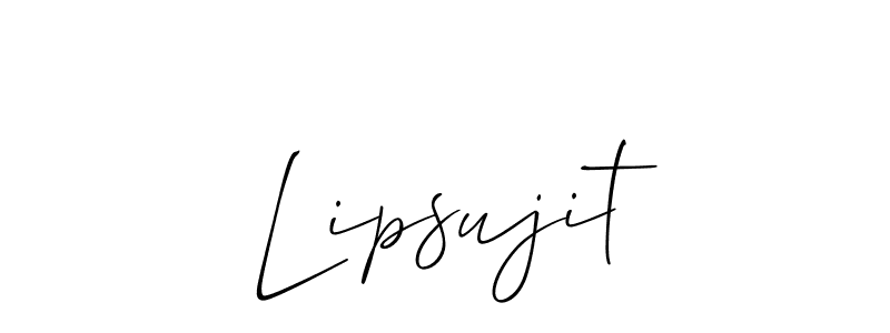 Design your own signature with our free online signature maker. With this signature software, you can create a handwritten (Allison_Script) signature for name Lipsujit. Lipsujit signature style 2 images and pictures png