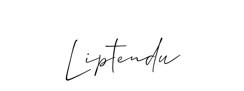 The best way (Allison_Script) to make a short signature is to pick only two or three words in your name. The name Liptendu include a total of six letters. For converting this name. Liptendu signature style 2 images and pictures png