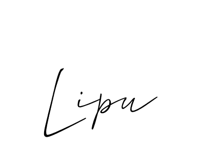 Lipu stylish signature style. Best Handwritten Sign (Allison_Script) for my name. Handwritten Signature Collection Ideas for my name Lipu. Lipu signature style 2 images and pictures png