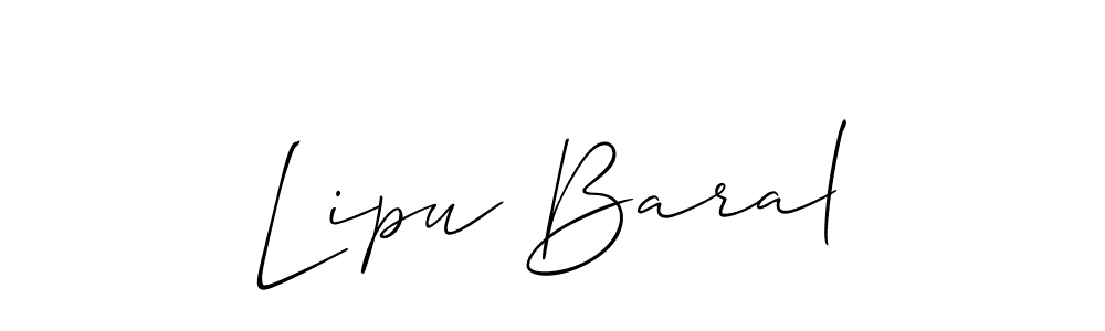 Design your own signature with our free online signature maker. With this signature software, you can create a handwritten (Allison_Script) signature for name Lipu Baral. Lipu Baral signature style 2 images and pictures png
