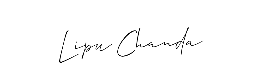 How to make Lipu Chanda name signature. Use Allison_Script style for creating short signs online. This is the latest handwritten sign. Lipu Chanda signature style 2 images and pictures png