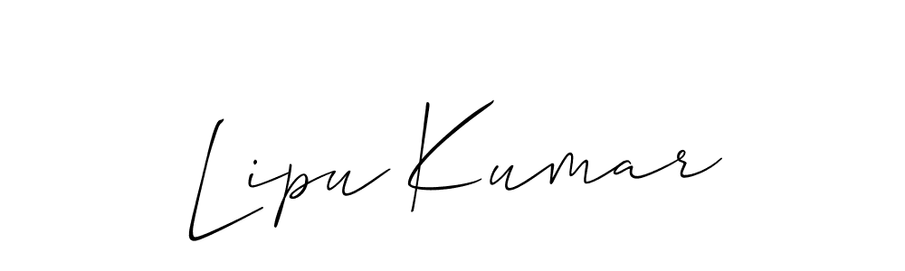How to make Lipu Kumar name signature. Use Allison_Script style for creating short signs online. This is the latest handwritten sign. Lipu Kumar signature style 2 images and pictures png