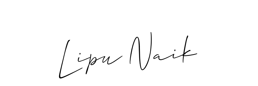 Make a beautiful signature design for name Lipu Naik. With this signature (Allison_Script) style, you can create a handwritten signature for free. Lipu Naik signature style 2 images and pictures png