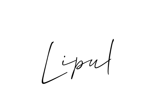 Allison_Script is a professional signature style that is perfect for those who want to add a touch of class to their signature. It is also a great choice for those who want to make their signature more unique. Get Lipul name to fancy signature for free. Lipul signature style 2 images and pictures png