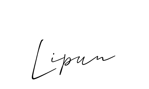 It looks lik you need a new signature style for name Lipun. Design unique handwritten (Allison_Script) signature with our free signature maker in just a few clicks. Lipun signature style 2 images and pictures png