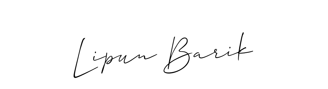 You should practise on your own different ways (Allison_Script) to write your name (Lipun Barik) in signature. don't let someone else do it for you. Lipun Barik signature style 2 images and pictures png