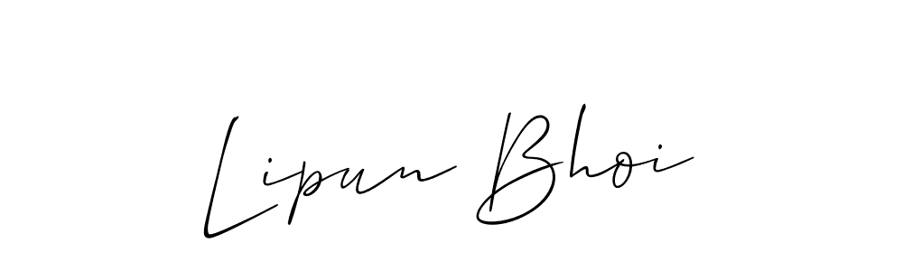 Create a beautiful signature design for name Lipun Bhoi. With this signature (Allison_Script) fonts, you can make a handwritten signature for free. Lipun Bhoi signature style 2 images and pictures png