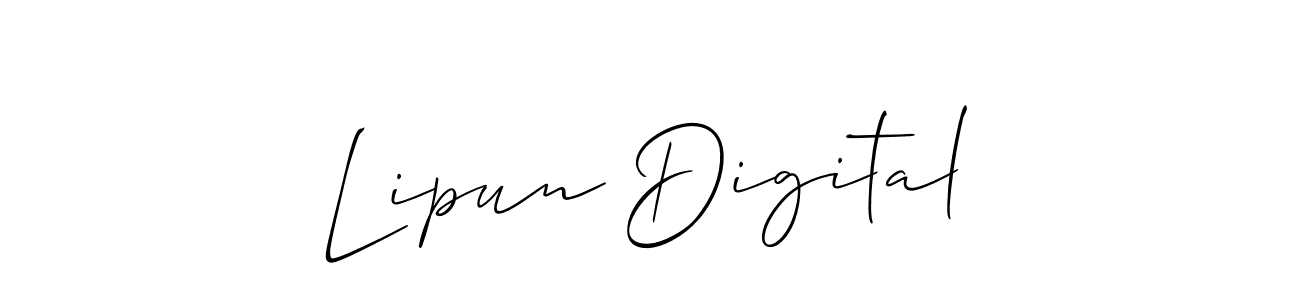 It looks lik you need a new signature style for name Lipun Digital. Design unique handwritten (Allison_Script) signature with our free signature maker in just a few clicks. Lipun Digital signature style 2 images and pictures png