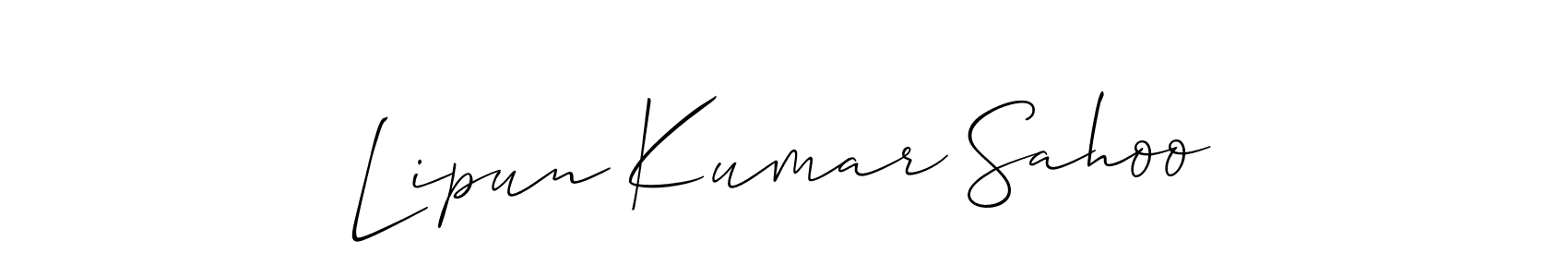 Create a beautiful signature design for name Lipun Kumar Sahoo. With this signature (Allison_Script) fonts, you can make a handwritten signature for free. Lipun Kumar Sahoo signature style 2 images and pictures png