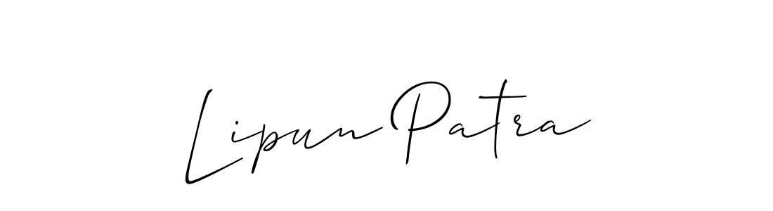How to make Lipun Patra name signature. Use Allison_Script style for creating short signs online. This is the latest handwritten sign. Lipun Patra signature style 2 images and pictures png