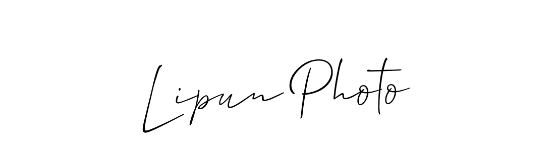 Make a beautiful signature design for name Lipun Photo. With this signature (Allison_Script) style, you can create a handwritten signature for free. Lipun Photo signature style 2 images and pictures png