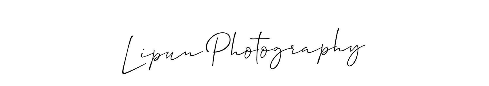 Also we have Lipun Photography name is the best signature style. Create professional handwritten signature collection using Allison_Script autograph style. Lipun Photography signature style 2 images and pictures png