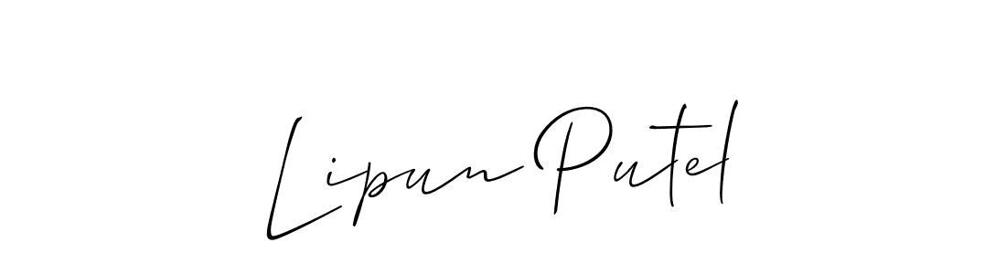 Best and Professional Signature Style for Lipun Putel. Allison_Script Best Signature Style Collection. Lipun Putel signature style 2 images and pictures png