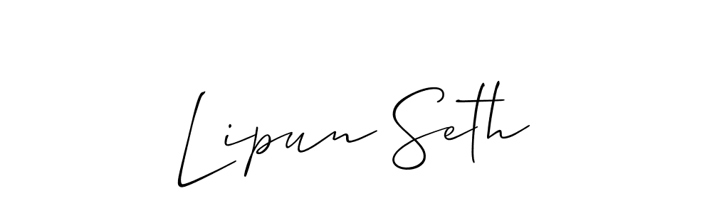 Design your own signature with our free online signature maker. With this signature software, you can create a handwritten (Allison_Script) signature for name Lipun Seth. Lipun Seth signature style 2 images and pictures png