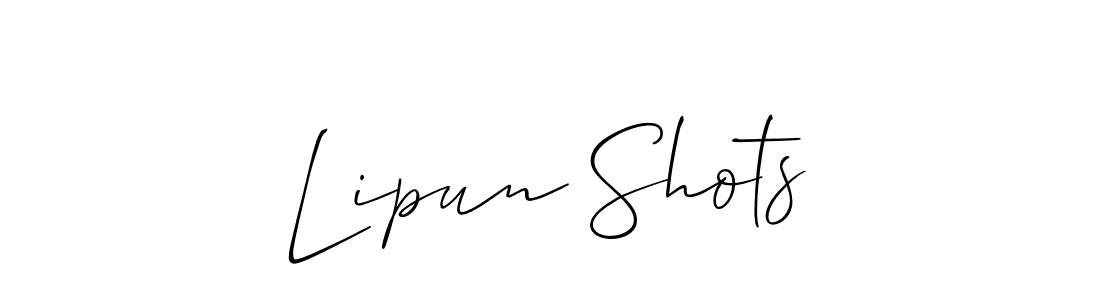 if you are searching for the best signature style for your name Lipun Shots. so please give up your signature search. here we have designed multiple signature styles  using Allison_Script. Lipun Shots signature style 2 images and pictures png