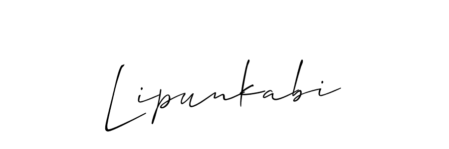 Allison_Script is a professional signature style that is perfect for those who want to add a touch of class to their signature. It is also a great choice for those who want to make their signature more unique. Get Lipunkabi name to fancy signature for free. Lipunkabi signature style 2 images and pictures png