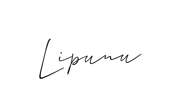 How to make Lipunu name signature. Use Allison_Script style for creating short signs online. This is the latest handwritten sign. Lipunu signature style 2 images and pictures png
