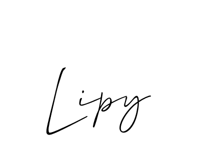 Use a signature maker to create a handwritten signature online. With this signature software, you can design (Allison_Script) your own signature for name Lipy. Lipy signature style 2 images and pictures png