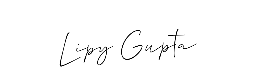 Design your own signature with our free online signature maker. With this signature software, you can create a handwritten (Allison_Script) signature for name Lipy Gupta. Lipy Gupta signature style 2 images and pictures png