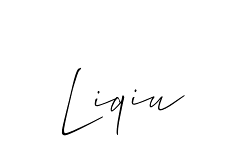 It looks lik you need a new signature style for name Liqiu. Design unique handwritten (Allison_Script) signature with our free signature maker in just a few clicks. Liqiu signature style 2 images and pictures png