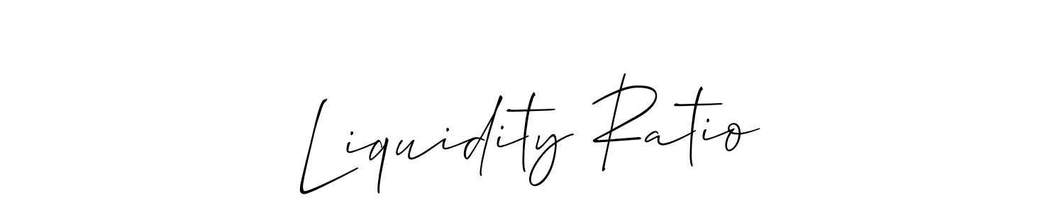 The best way (Allison_Script) to make a short signature is to pick only two or three words in your name. The name Liquidity Ratio include a total of six letters. For converting this name. Liquidity Ratio signature style 2 images and pictures png