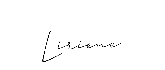 Liriene stylish signature style. Best Handwritten Sign (Allison_Script) for my name. Handwritten Signature Collection Ideas for my name Liriene. Liriene signature style 2 images and pictures png