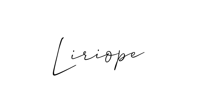 How to make Liriope signature? Allison_Script is a professional autograph style. Create handwritten signature for Liriope name. Liriope signature style 2 images and pictures png