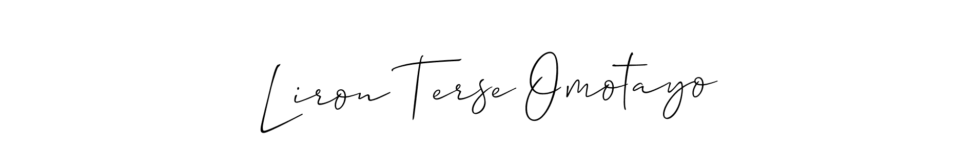 Once you've used our free online signature maker to create your best signature Allison_Script style, it's time to enjoy all of the benefits that Liron Terse Omotayo name signing documents. Liron Terse Omotayo signature style 2 images and pictures png
