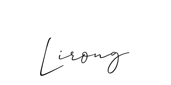 Also You can easily find your signature by using the search form. We will create Lirong name handwritten signature images for you free of cost using Allison_Script sign style. Lirong signature style 2 images and pictures png