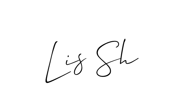 Create a beautiful signature design for name Lis Sh. With this signature (Allison_Script) fonts, you can make a handwritten signature for free. Lis Sh signature style 2 images and pictures png