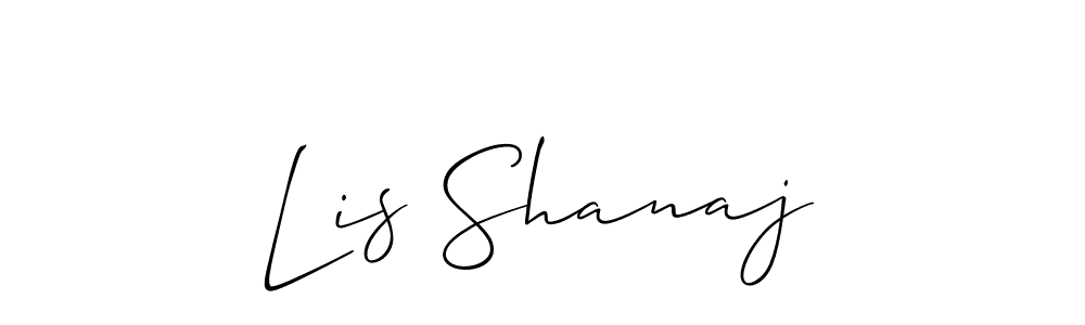 This is the best signature style for the Lis Shanaj name. Also you like these signature font (Allison_Script). Mix name signature. Lis Shanaj signature style 2 images and pictures png