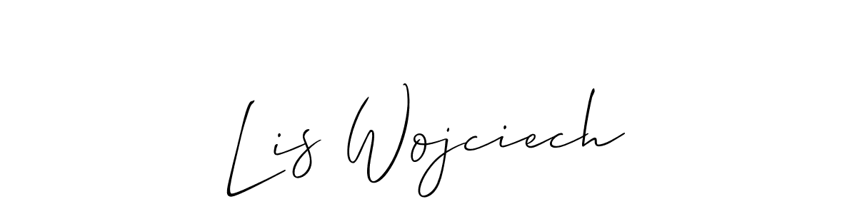 The best way (Allison_Script) to make a short signature is to pick only two or three words in your name. The name Lis Wojciech include a total of six letters. For converting this name. Lis Wojciech signature style 2 images and pictures png