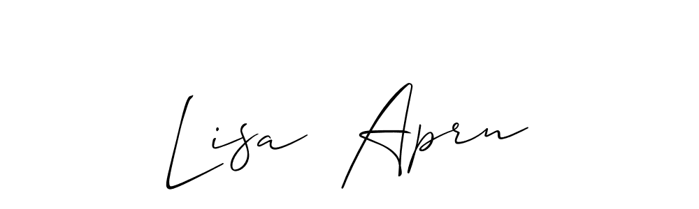 Design your own signature with our free online signature maker. With this signature software, you can create a handwritten (Allison_Script) signature for name Lisa  Aprn. Lisa  Aprn signature style 2 images and pictures png