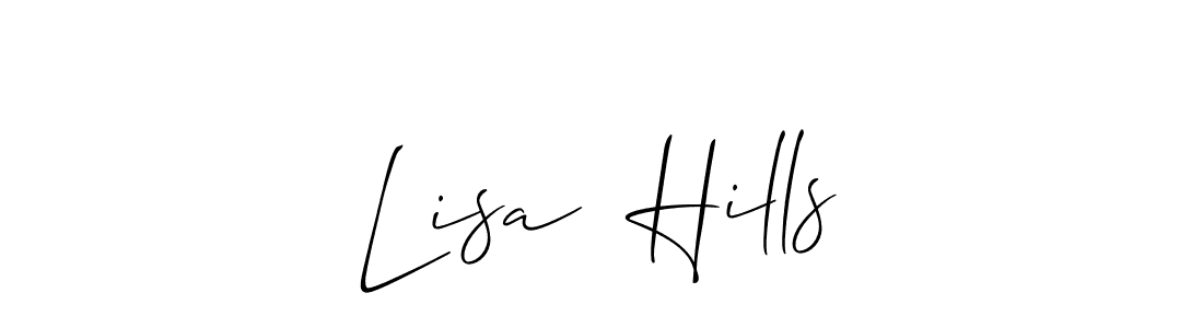 Use a signature maker to create a handwritten signature online. With this signature software, you can design (Allison_Script) your own signature for name Lisa  Hills. Lisa  Hills signature style 2 images and pictures png